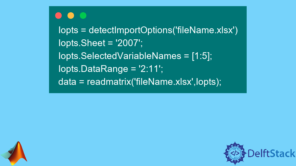 Matlab Read Xlsx Delft Stack